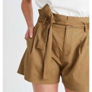 Madewell High Waisted Pleated Paperbag Shorts Sz 4